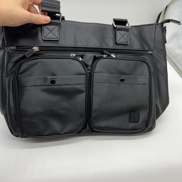 IHKWIP Cargo Catchall Tote with Two Crossbody Straps Metallic Black - Picture 2 of 12